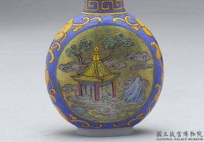 图片[2]-Glass-body painted enamel snuff bottle with a design for pavilions of the immortals, Qianlong reign (1735-1796), Qing dynasty-China Archive